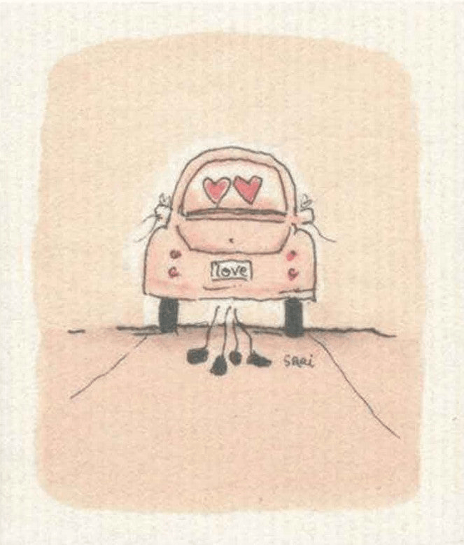 More Joy Just Married Swedish Dishcloth