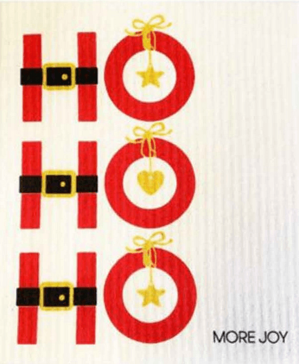 More Joy Ho Ho Ho Swedish Dishcloth