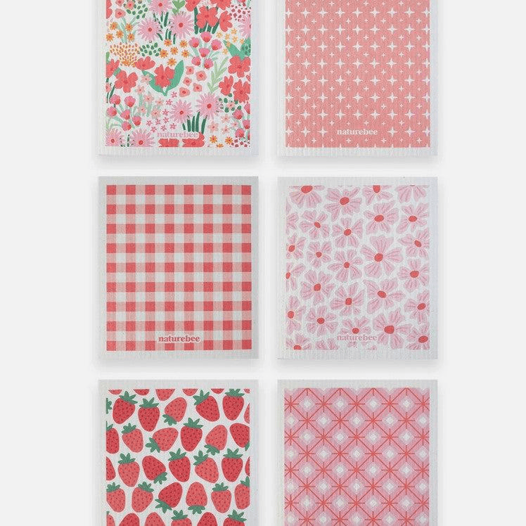 Nature Bee Pink Nature Bee Sponge Cloth Set