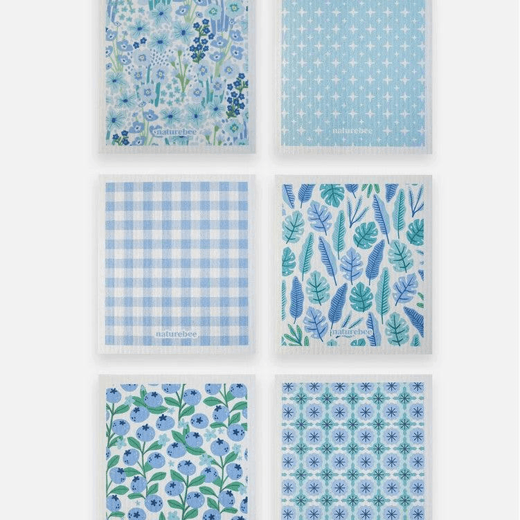 Nature Bee Blue Nature Bee Sponge Cloth Set
