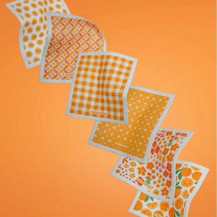 Nature Bee Orange Nature Bee Sponge Cloth Set