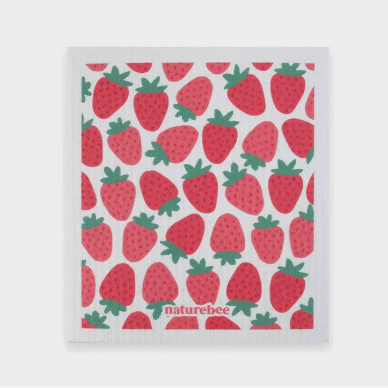 Nature Bee Strawberries Sponge Cloth