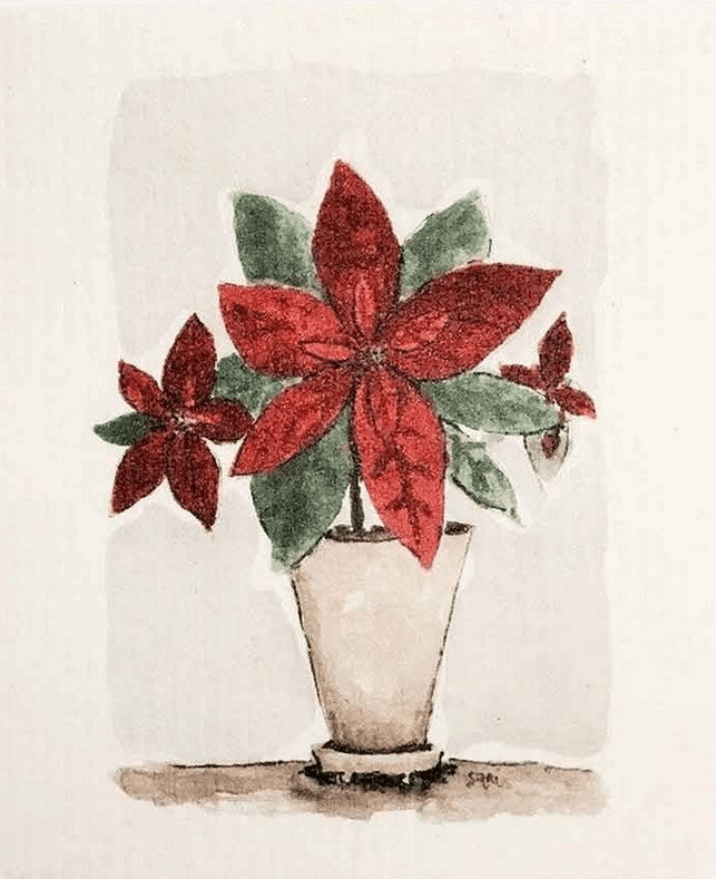 More Joy Poinsettia Swedish Dishcloth
