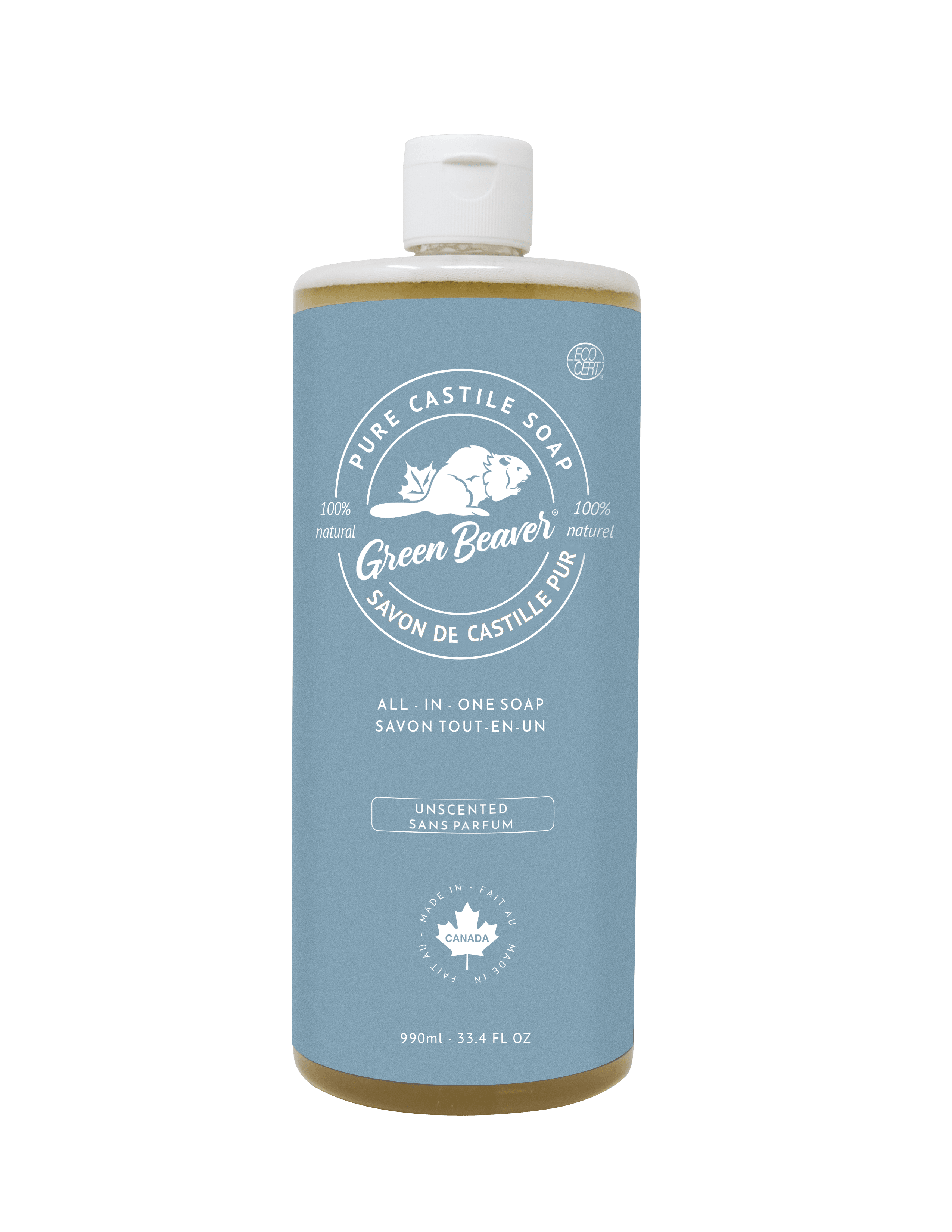 Green Beaver All-in-One Pure Castile Soap - Unscented
