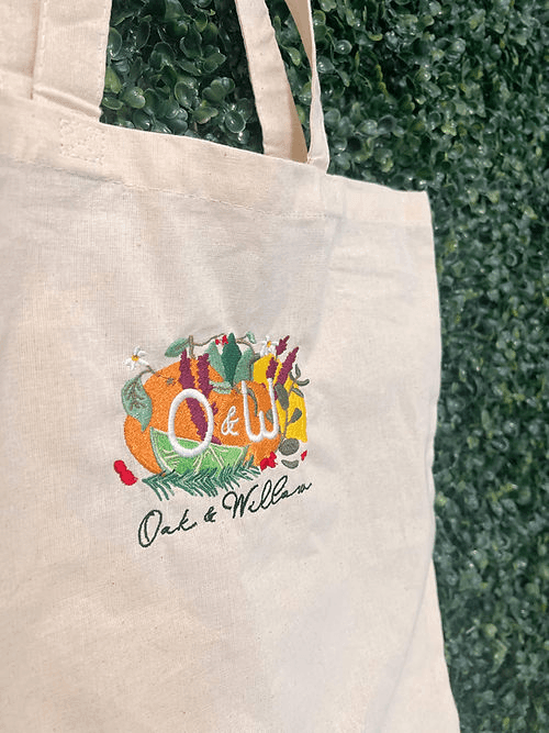 Embroidered Tote Bag