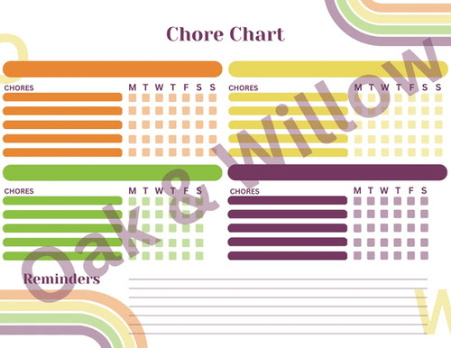 Chore Chart - 4 People
