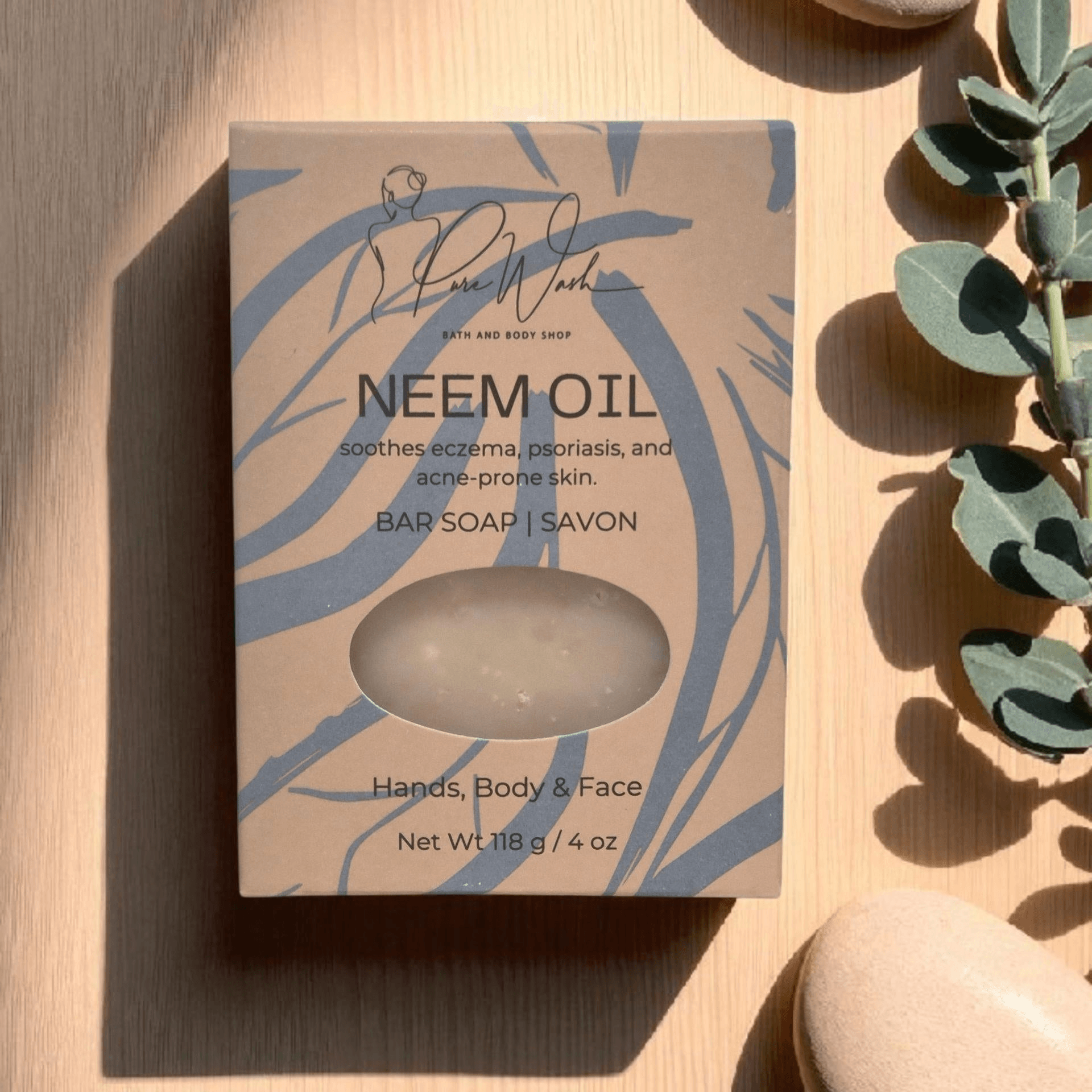 Pure Wash Neem Oil Soap Bar