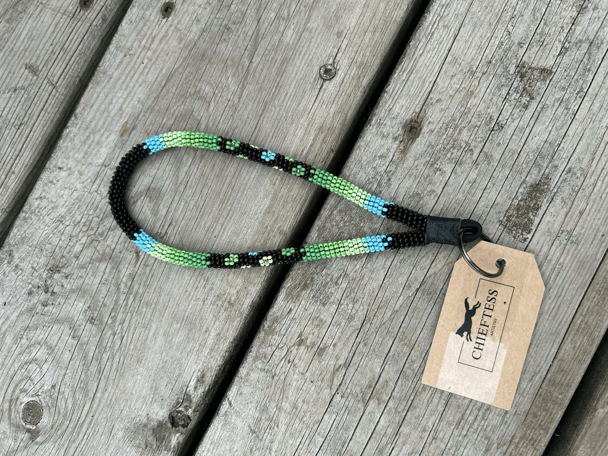 Pure Wash LAGUNA DARK: Wristlet Beaded Keychain