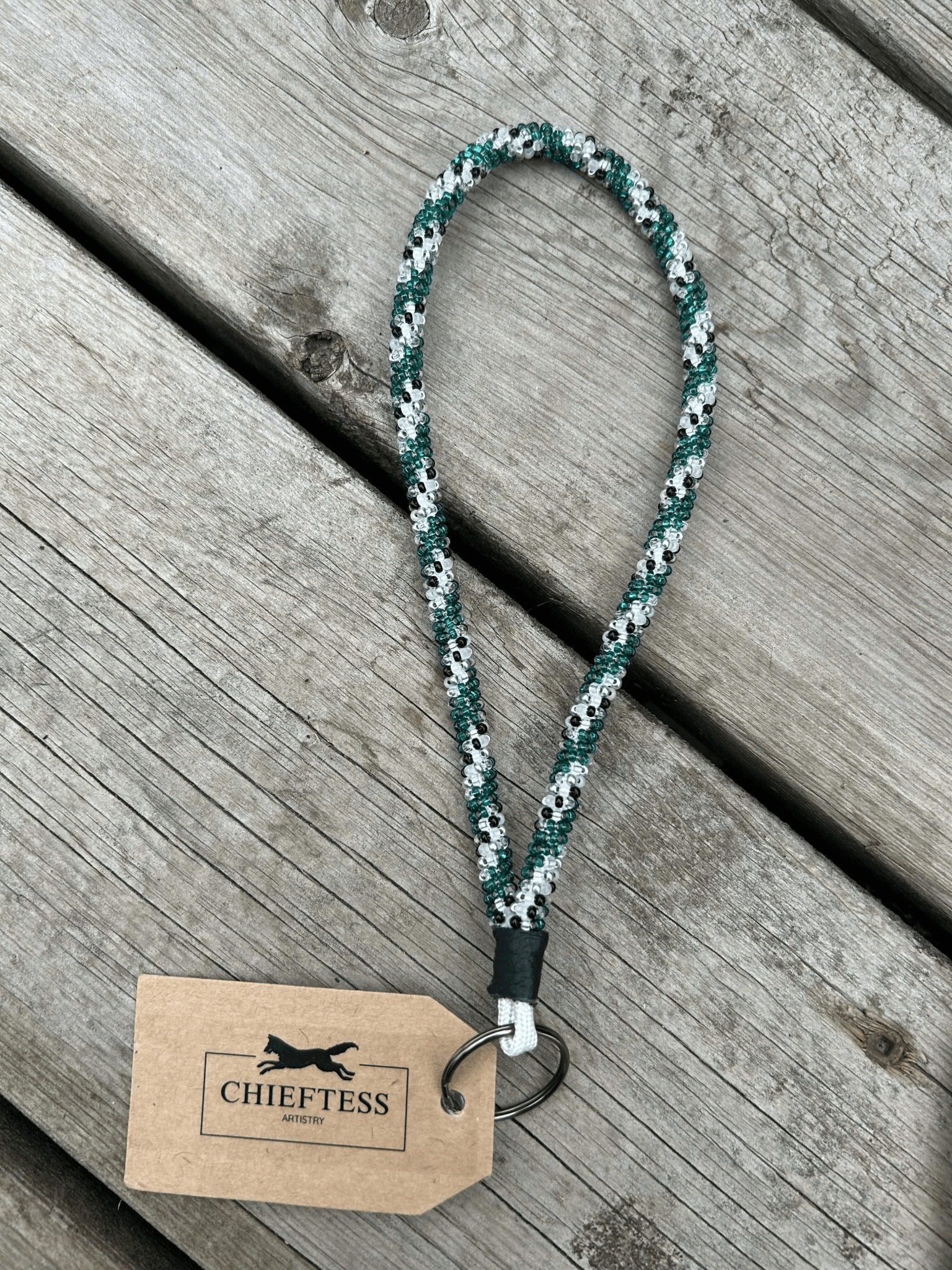 Pure Wash TORNADO: Wristlet Beaded Keychain - Sea Green