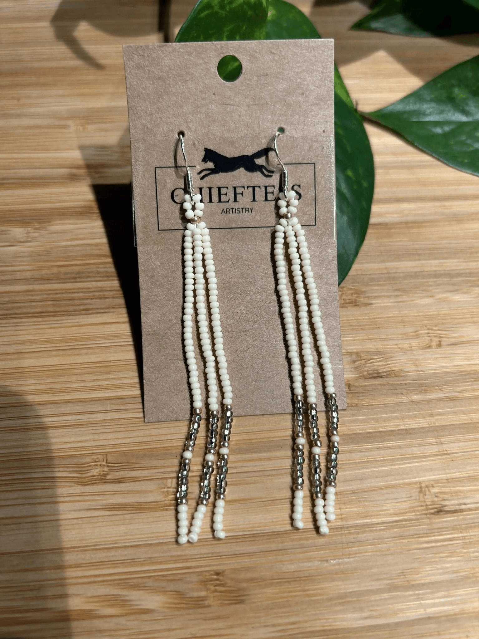 Pure Wash MEDIUM 3: Dangle Beaded Earrings - BLACK SUNRISE