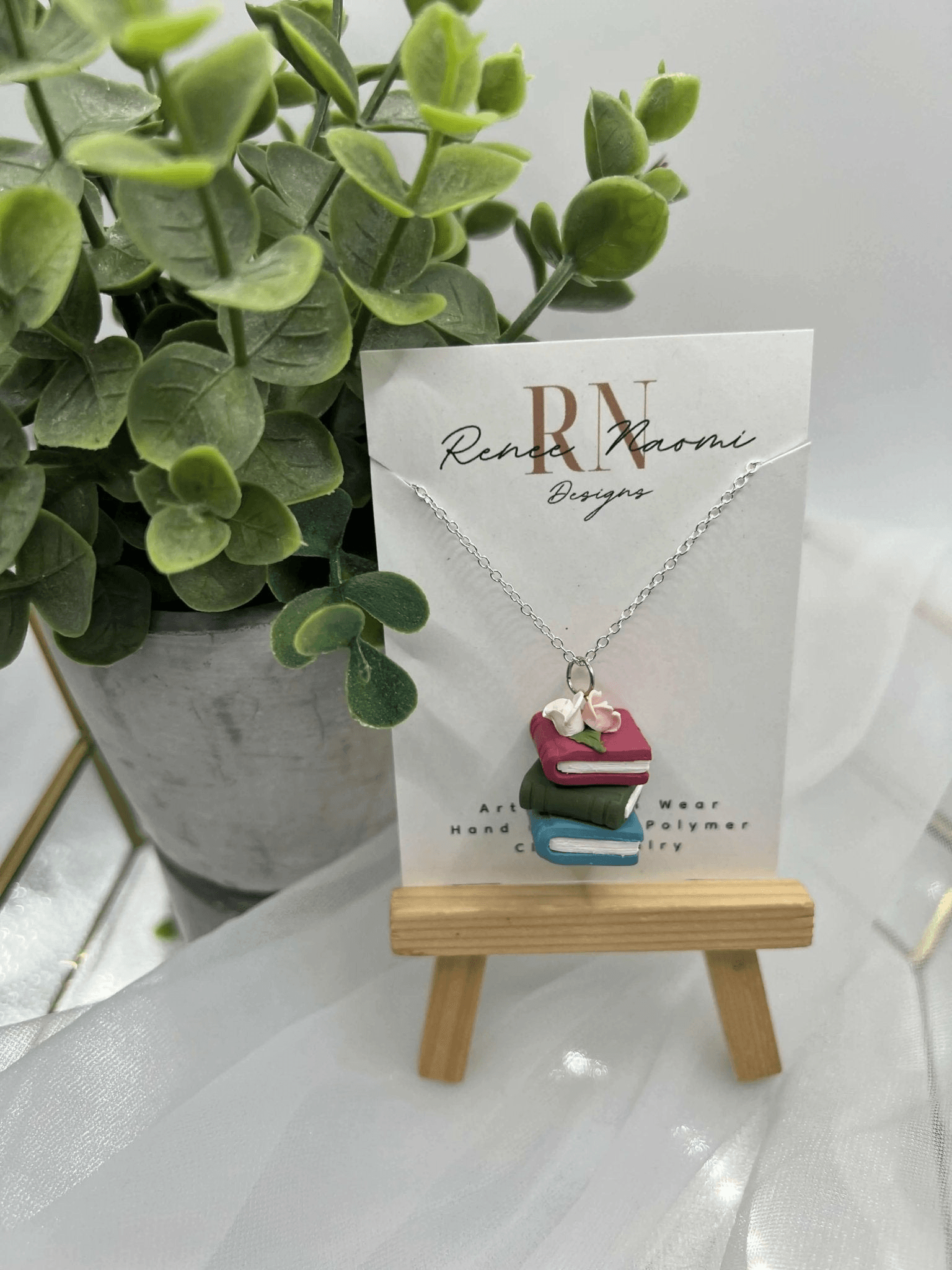 Book Pendant - Pure Wash