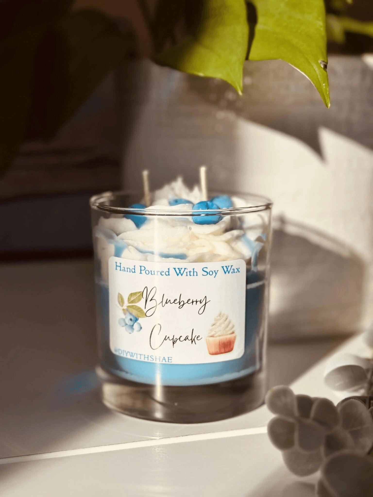 Pure Wash Blueberry Cupcake Dessert Soy Wax Candle