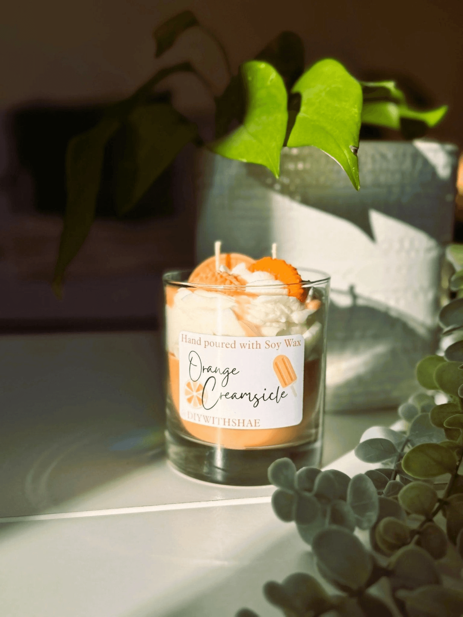 Pure Wash Orange Creamsicle Dessert Soy Wax Candle
