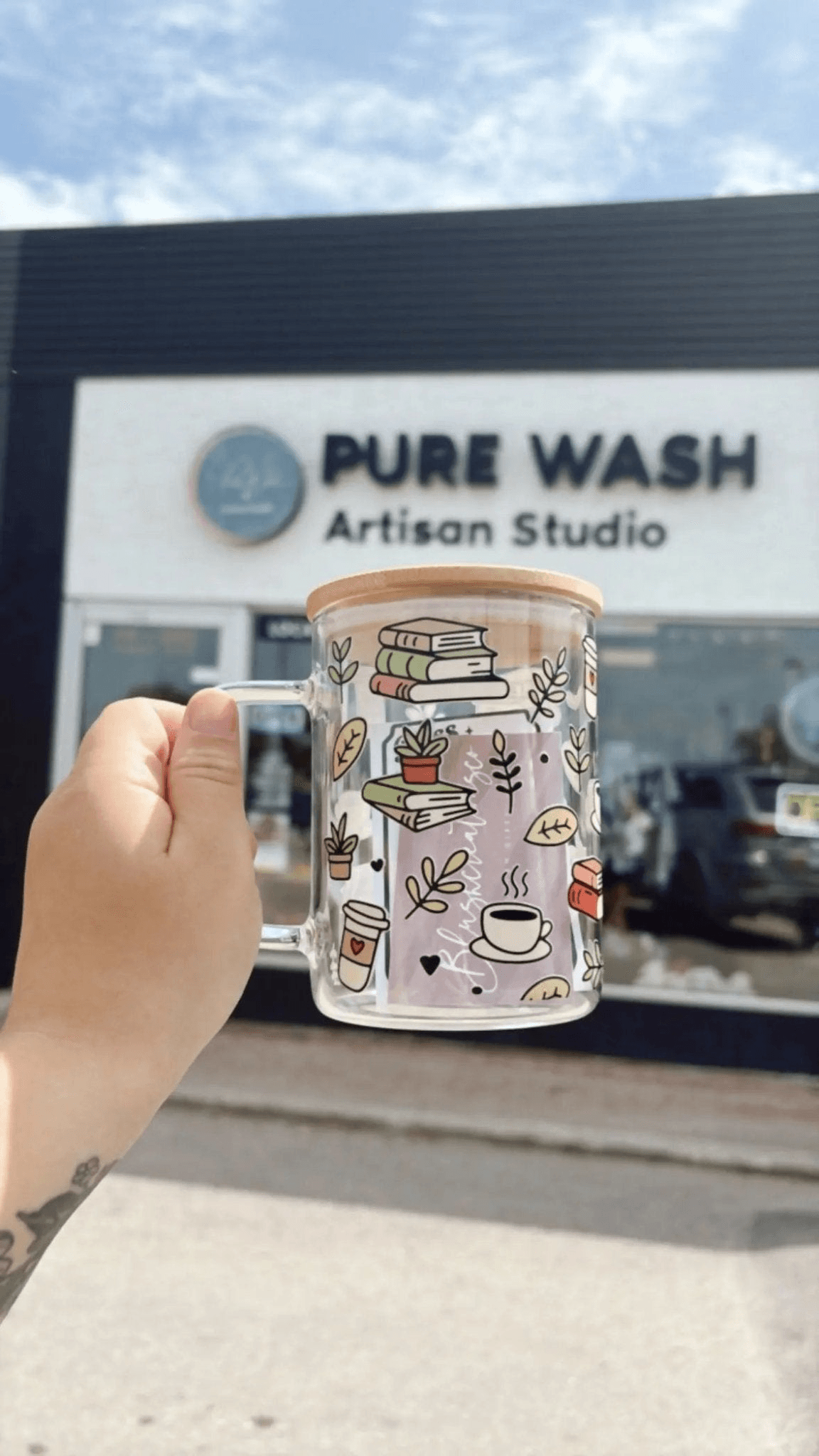 Bookish Glass Mug