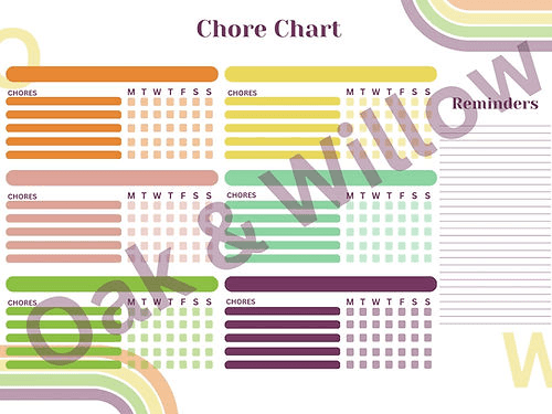 Chore Chart - 6 People