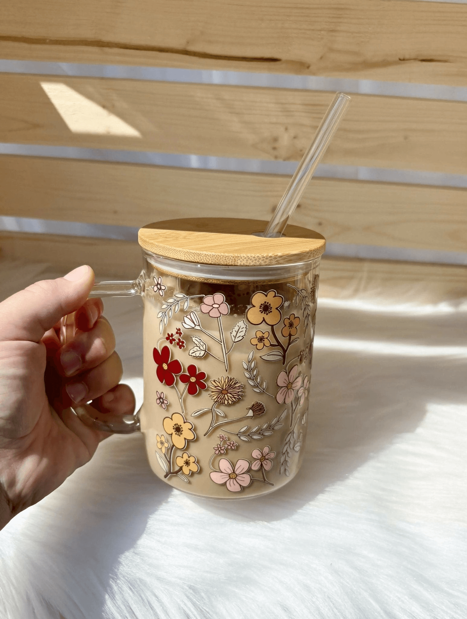 Wildflower Glass Mug