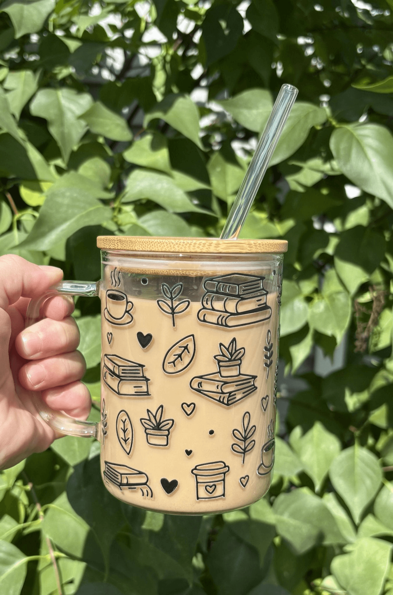 Bookish Glass Mug â Black