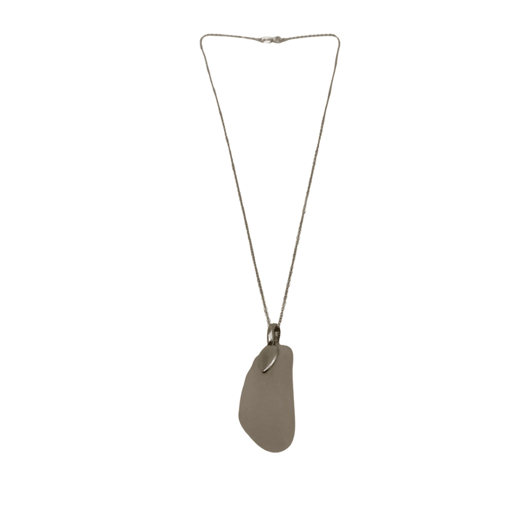Large Clear Beach Glass Pendant