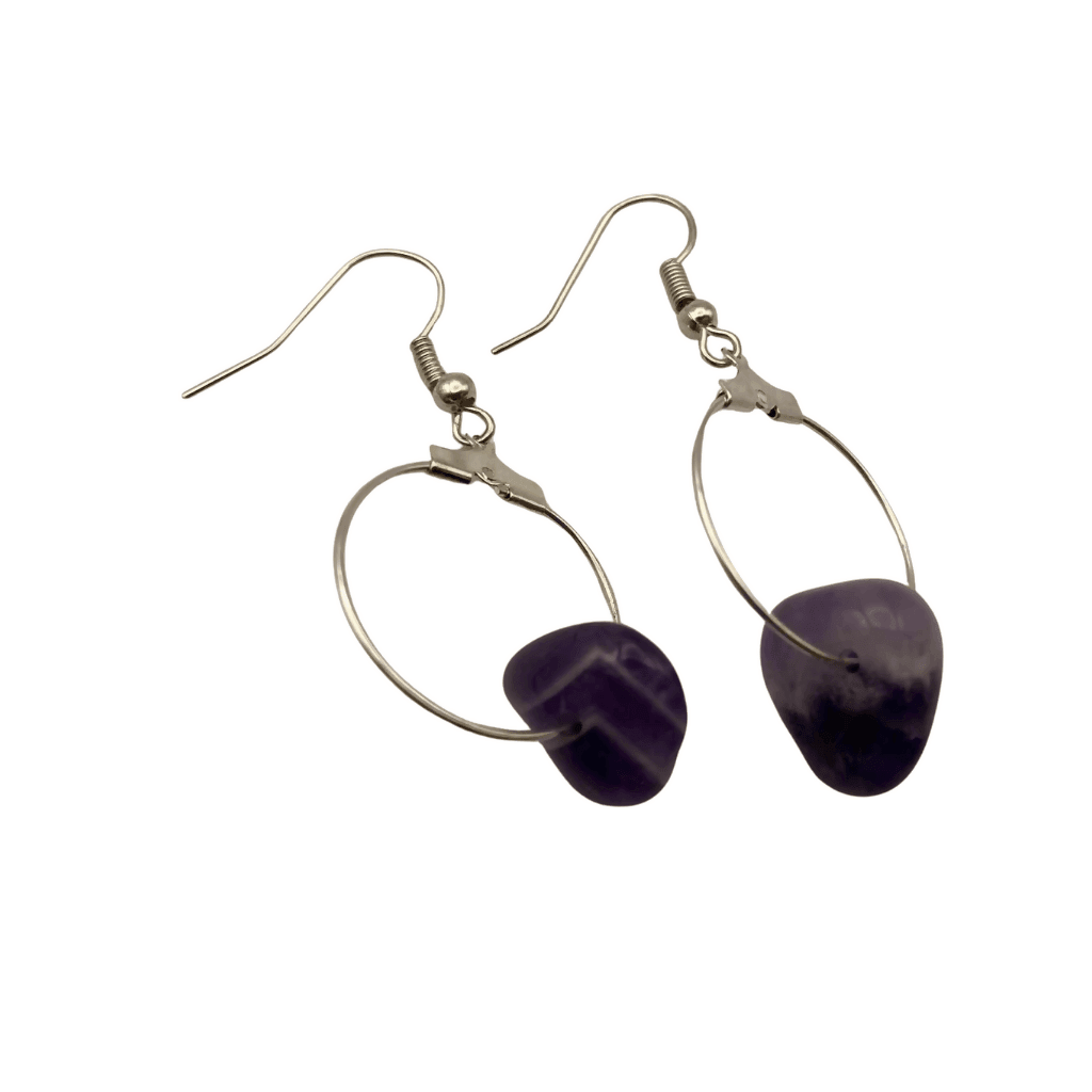 Pure Wash Amethyst Gemstone Earrings