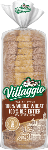 Villaggio Italian Style Thick Slice 100% Whole Wheat Bread