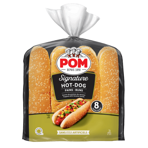 POM Signature Sesame Seed Hot Dog Buns