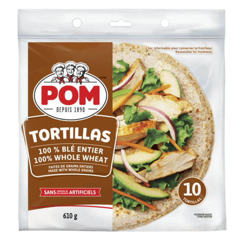 POM 100% Whole Wheat Large Tortillas