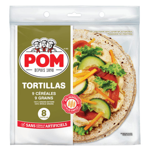POM 9 Grains Medium Tortillas