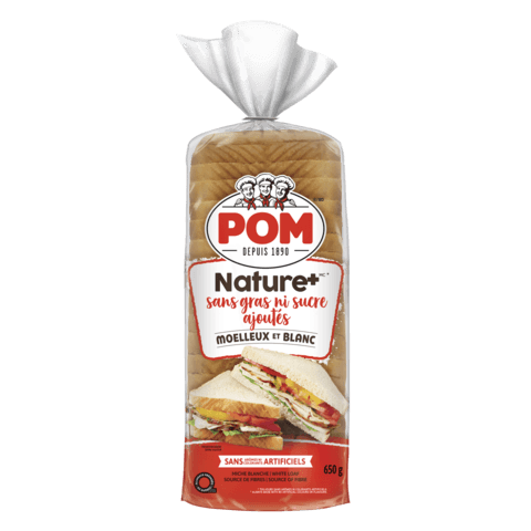 POM Nature+ No Fat, No Sugar Added White Bread