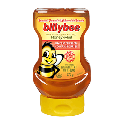 Billy Bee Unpasteurized Liquid Honey Upside Down Squeeze