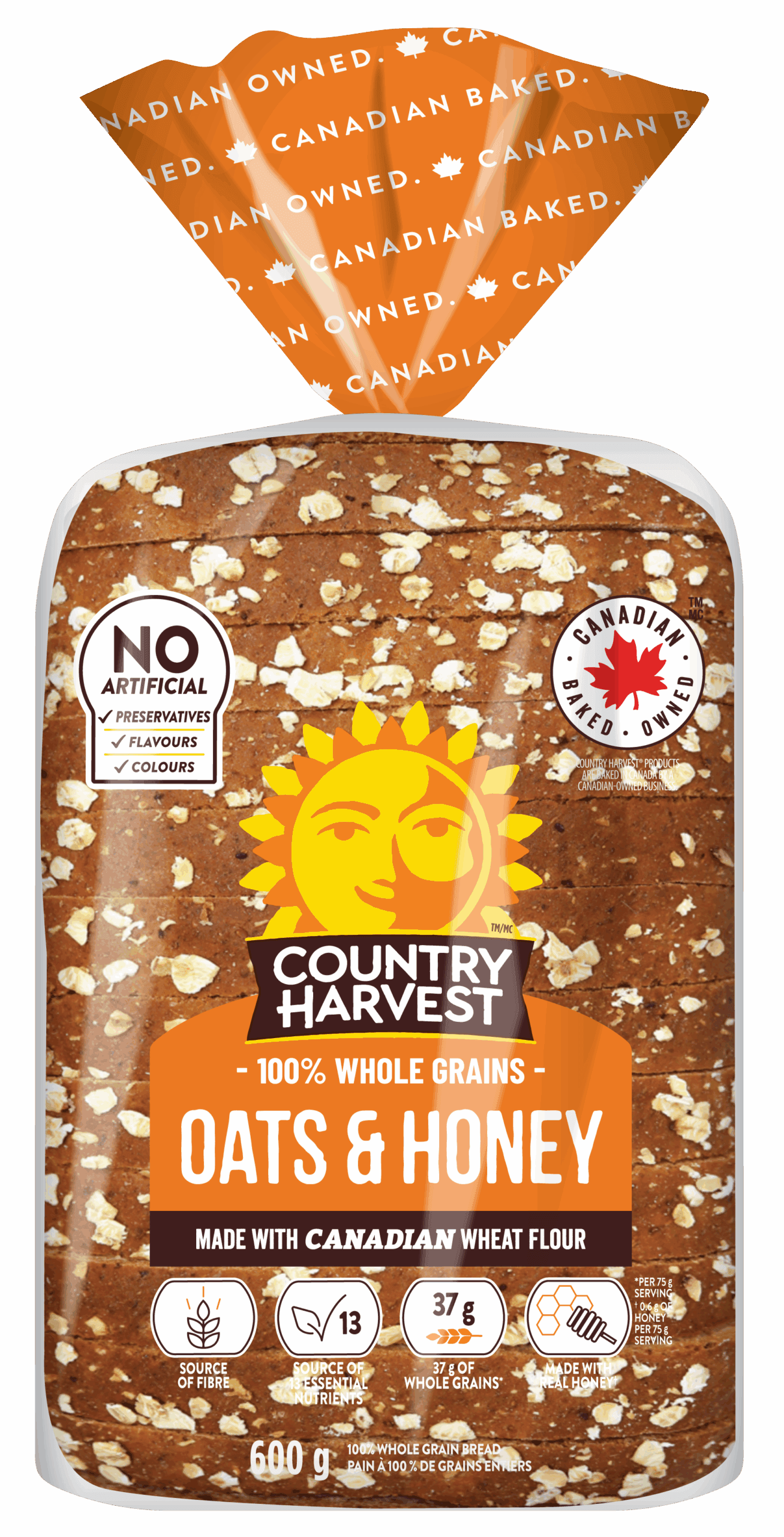 Country Harvest Oats and Honey Bread