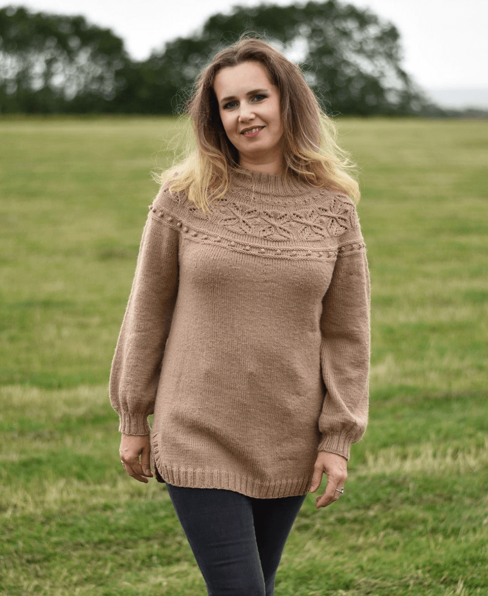 Mary Maxim Adult Starflake Sweater Knit Kit