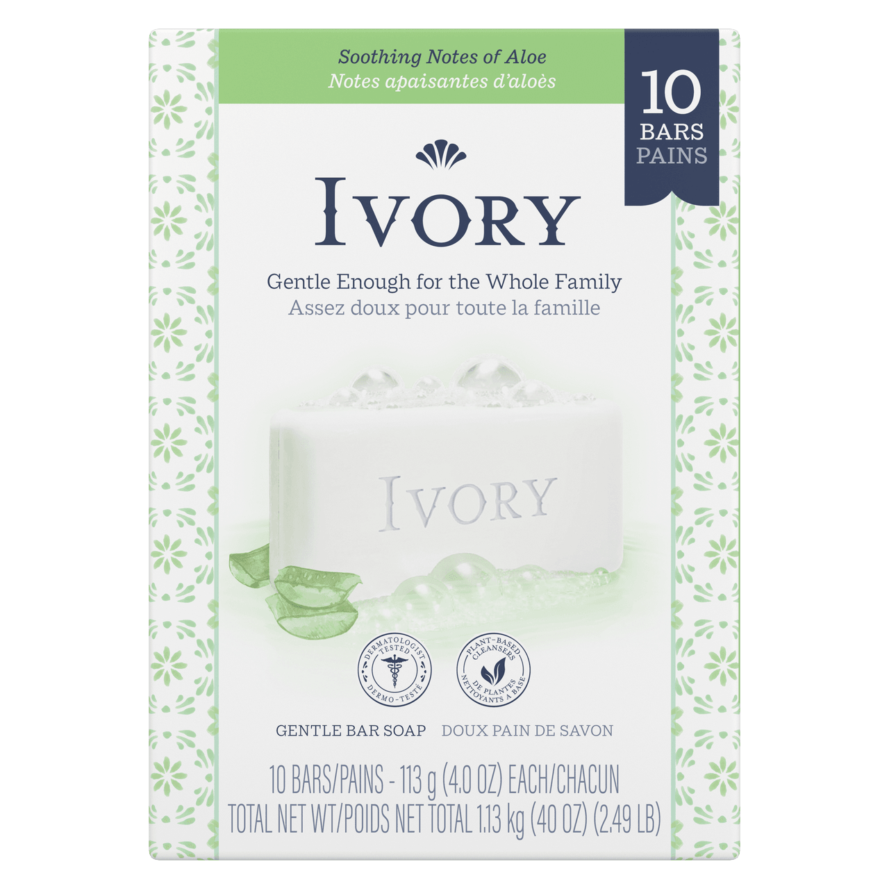 Ivory Gentle Aloe Bar Soap