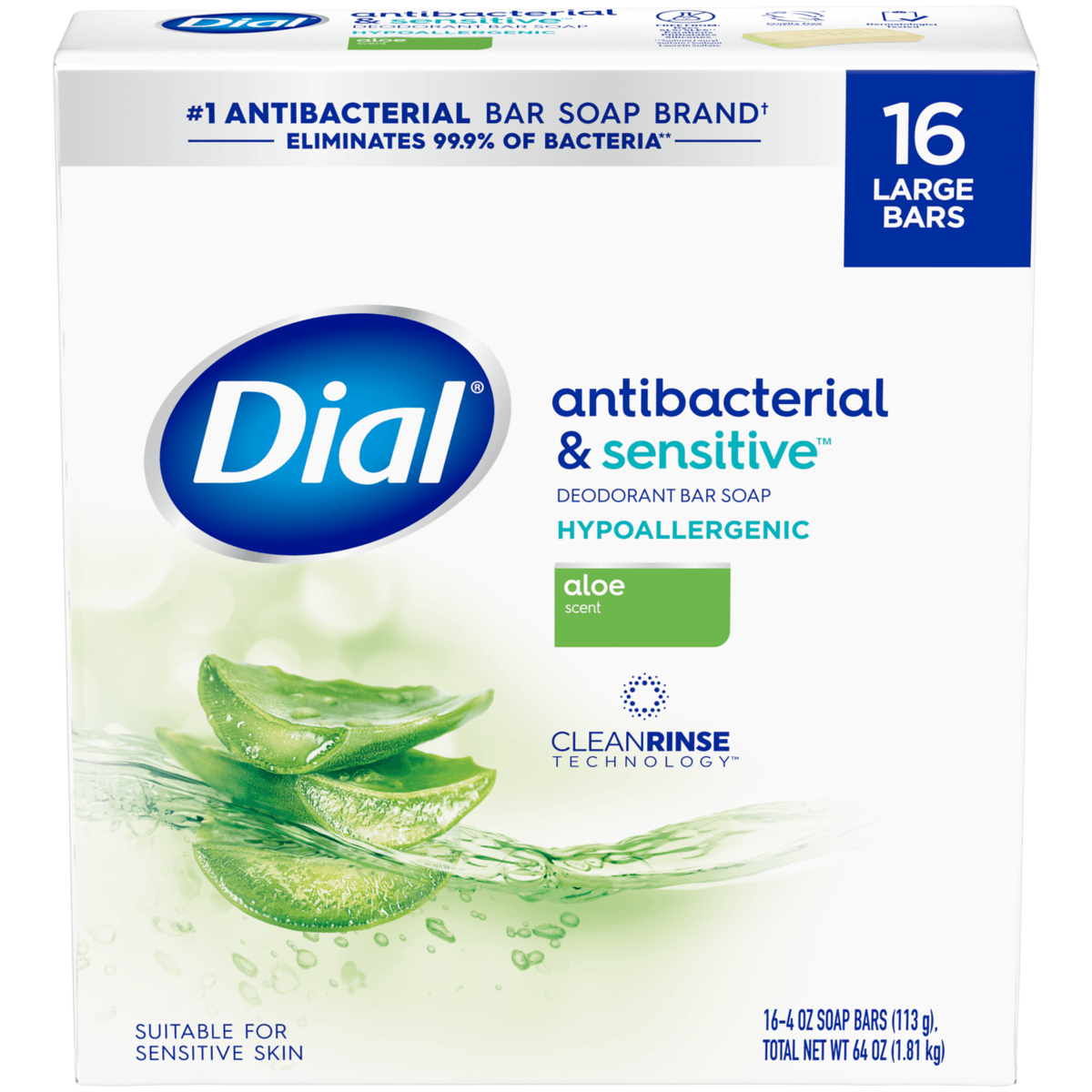Dial Aloe Antibacterial Bar Soap
