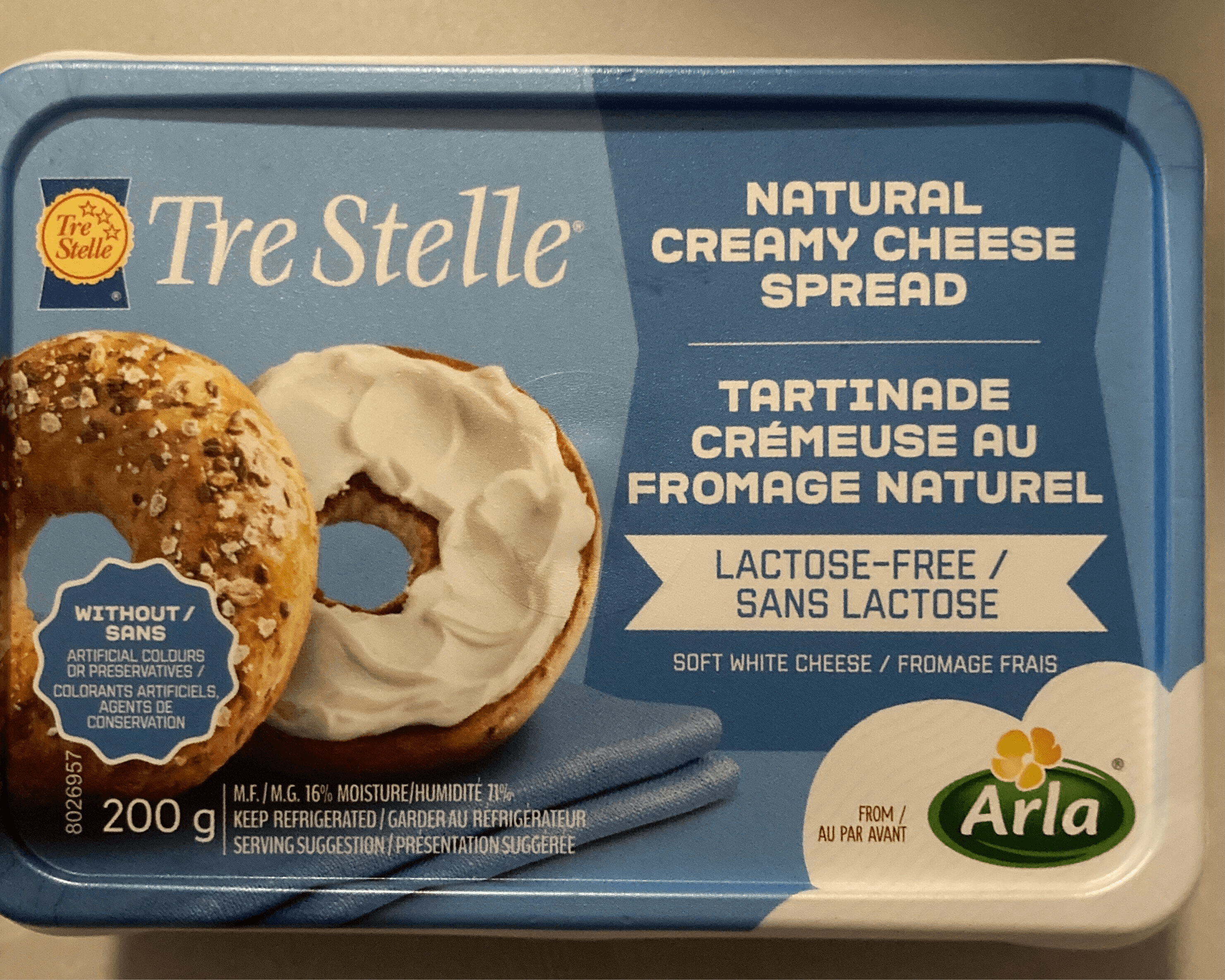 Tre Stelle Lactose-Free Cream Cheese, 200 g