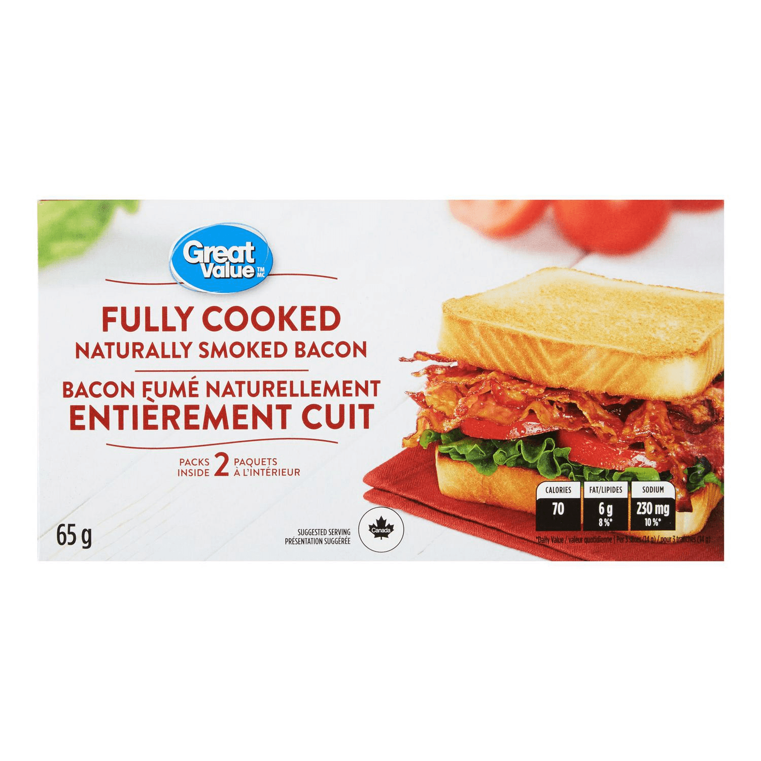 Great Value Fully Cooked Smoked Bacon