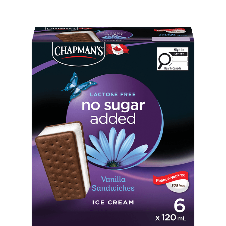Chapman's No Sugar Added Vanilla Ice Cream Sandwich