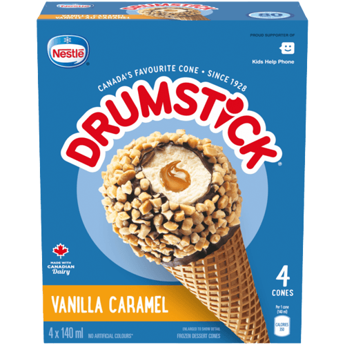 Drumstick Vanilla Caramel Frozen Dessert Cones