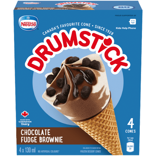 Drumstick Chocolate Fudge Brownie Cones