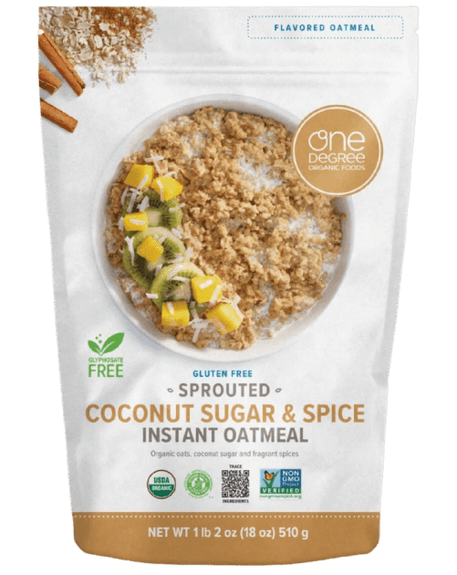 One Degree Organics Coconut Sugar & Spice Instant Oatmeal
