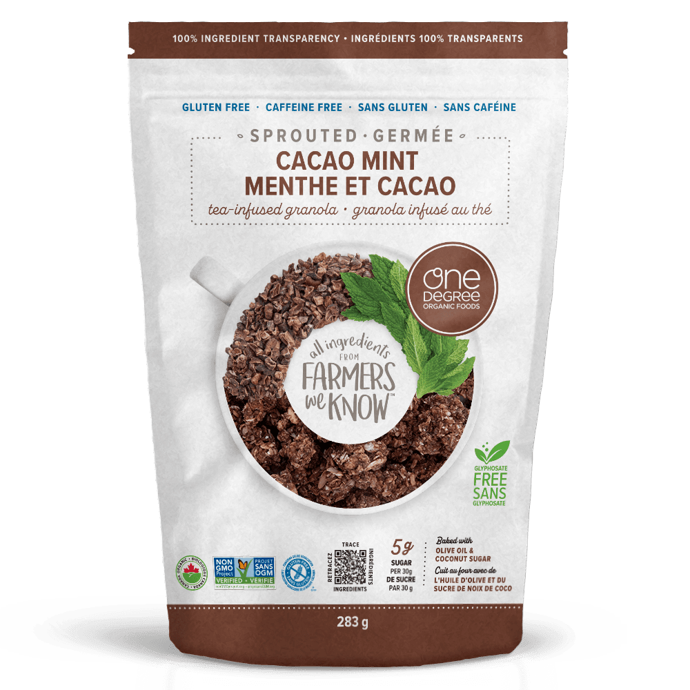 One Degree Organics Cacao Mint Tea Infused Granola